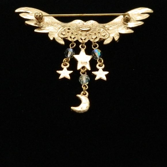 Kirk's Folly Brooch - ALWAYS FAITHFUL WINGED HEART - Picture 3 of 6